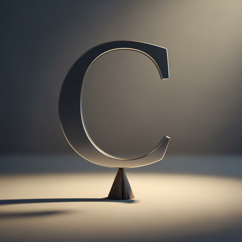 AI Design for C letter and fulcrum