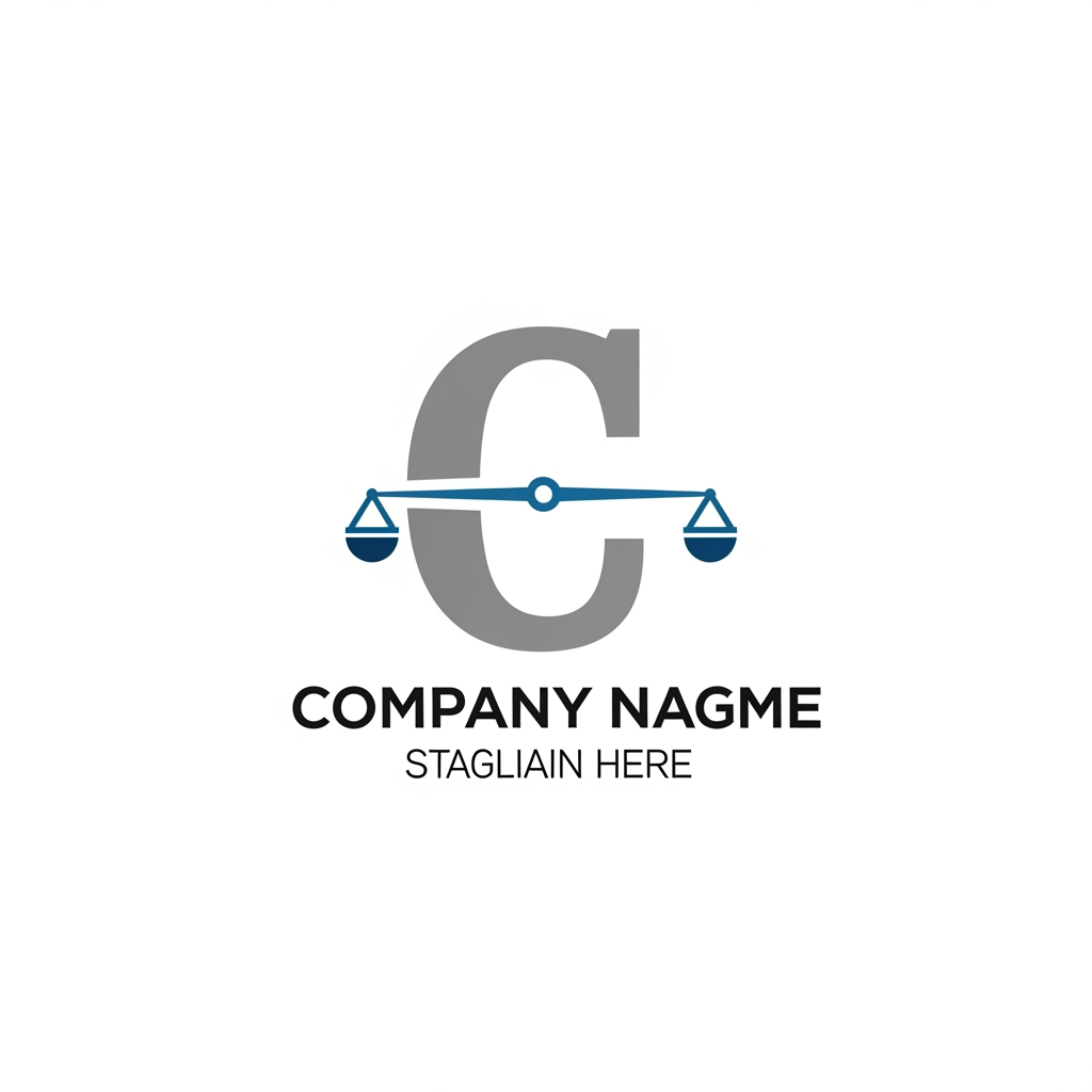 AI Design for C letter and fulcrum --- logo