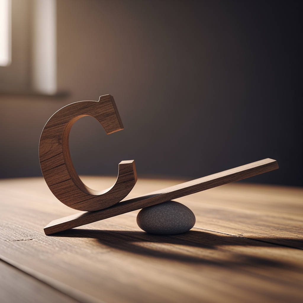 AI Design for C letter and fulcrum