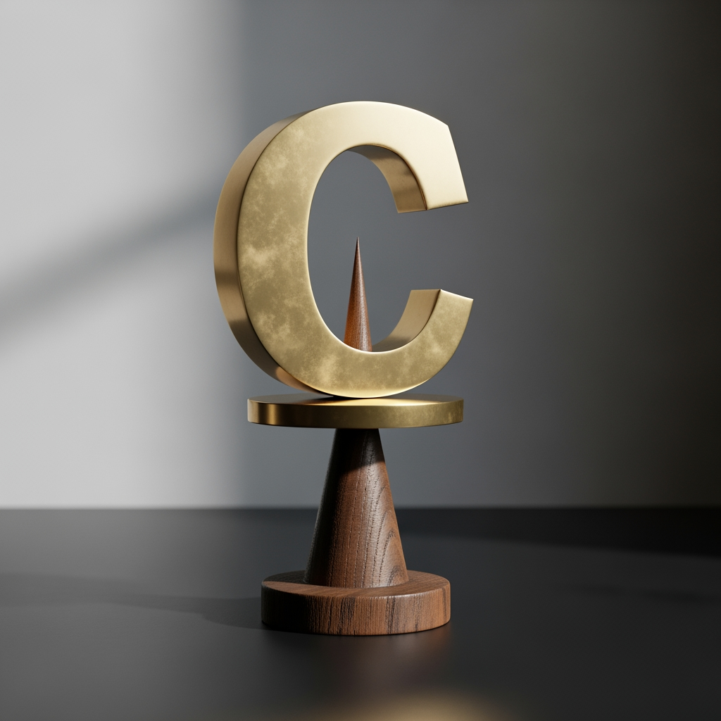 AI Design for C letter and fulcrum