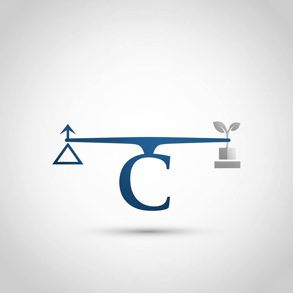 AI Design for C letter and fulcrum --- logo ----better design