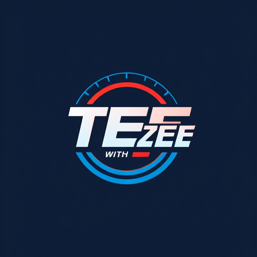 AI Design for I am running a broadcast, and I need a logo for it with the text 'TEE with ZEE'.