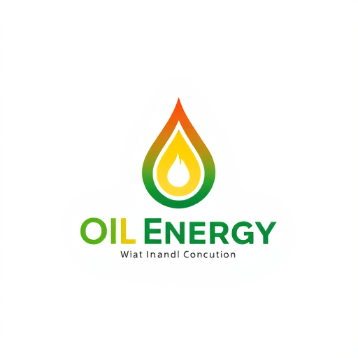 AI Design for oil company with green energy, colors : yellow and green and red with an oil drop design, make it professional