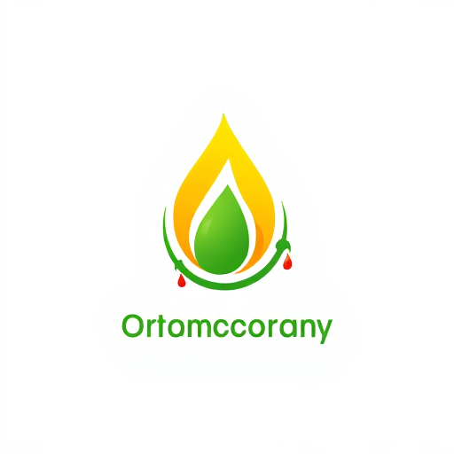 AI Design for oil company with green energy, colors : yellow and green and red with an oil drop design