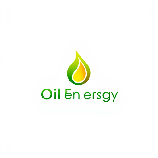 AI Design for oil company with green energy, colors : yellow and green and red with an oil drop design