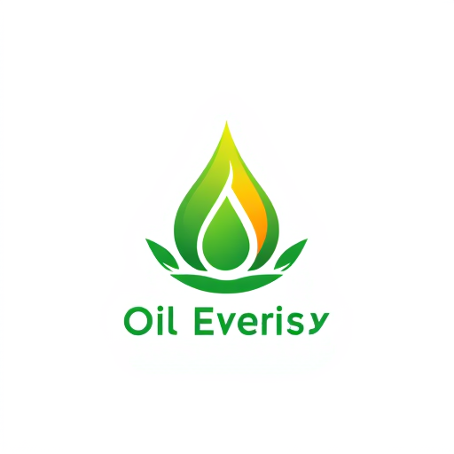 AI Design for oil company with green energy, colors : yellow and green and red with an oil drop design