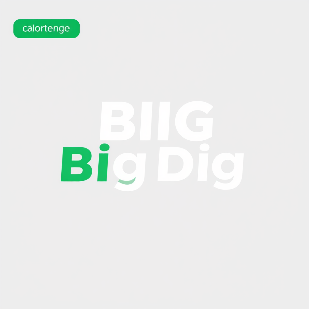 AI Design for Change the color to green, orange, and red. Change the company name to Big Dig
