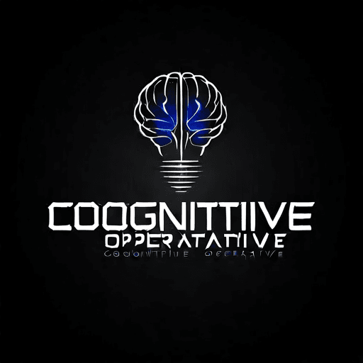 AI Design for a logo for a dissident, dynamic modern company called "cognitive operative"