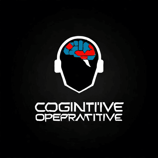 AI Design for a logo for a dissident, dynamic modern company called "cognitive operative"