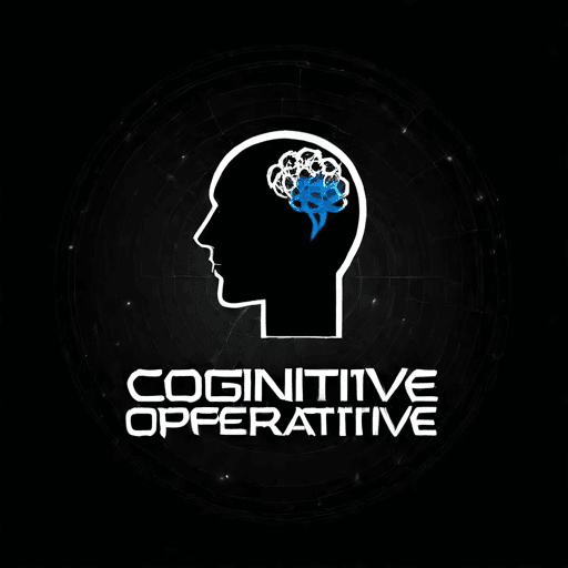 AI Design for a logo for a dissident, dynamic modern company called "cognitive operative"