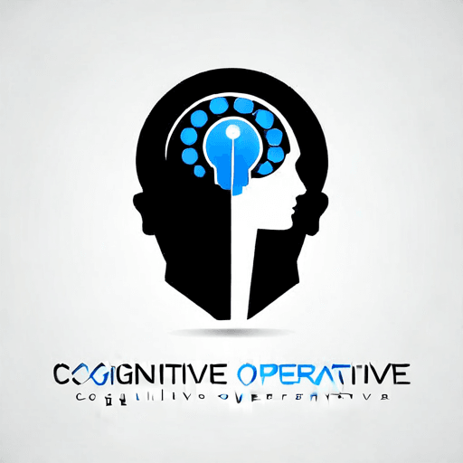 AI Design for a logo for a dissident, dynamic modern company called "cognitive operative"