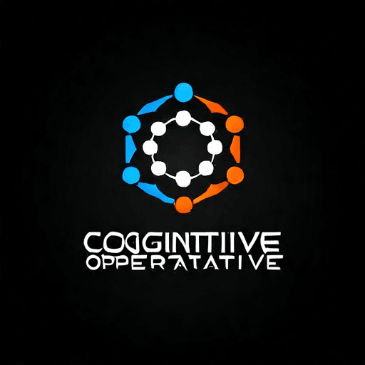 AI Design for a logo for a dissident, dynamic modern company called "cognitive operative"
