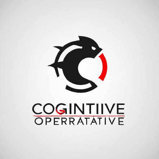 AI Design for a logo for a dissident, dynamic modern company called "cognitive operative"