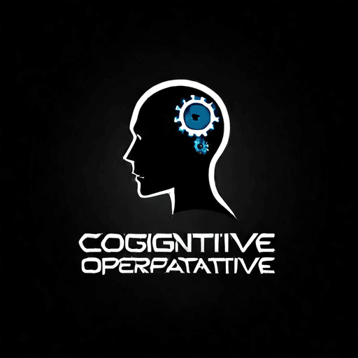 AI Design for a logo for a dissident, dynamic modern company called "cognitive operative"