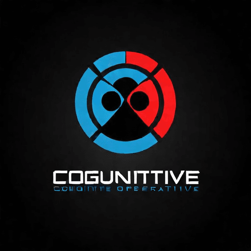 AI Design for a logo for a dissident, dynamic modern company called "cognitive operative"