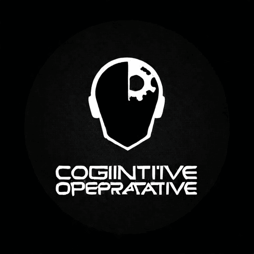 AI Design for a logo for a dissident, dynamic modern company called "cognitive operative"