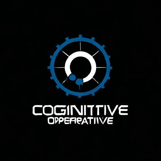 AI Design for a logo for a dissident, dynamic modern company called "cognitive operative"