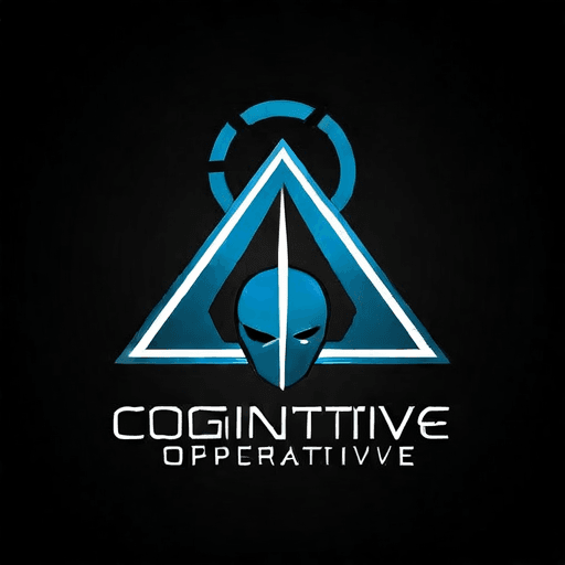 AI Design for a logo for a dissident, dynamic modern company called "cognitive operative"