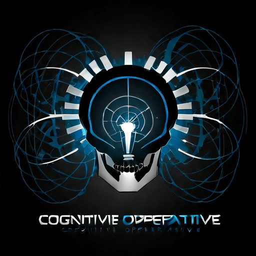 AI Design for a logo for a dissident, dynamic modern company called "cognitive operative"