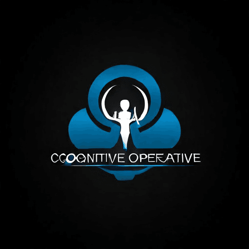 AI Design for a logo for a dissident, dynamic modern company called "cognitive operative"