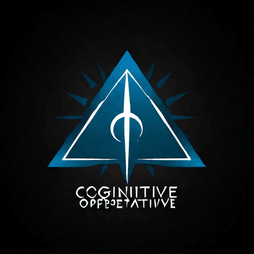 AI Design for a logo for a dissident, dynamic modern company called "cognitive operative"