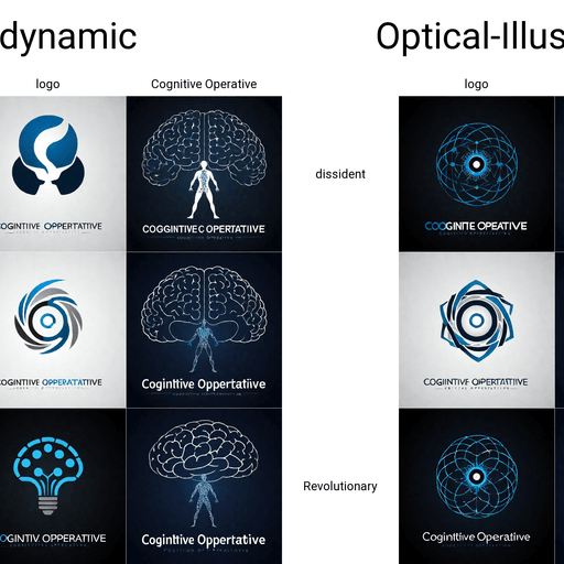 AI Design for a logo for a dissident, dynamic modern company called "cognitive operative"