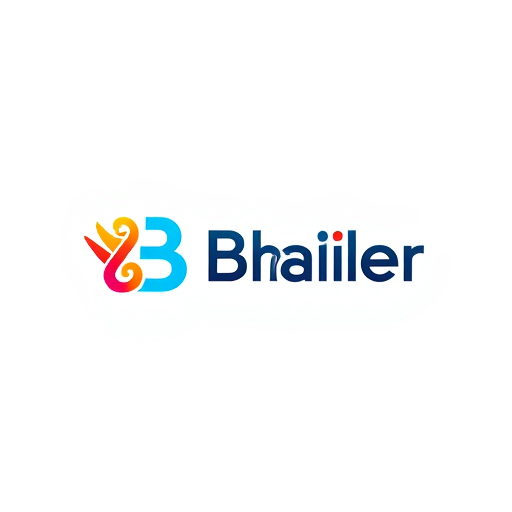 AI Design for all in delivery system start with B letter with symbolism with multi color