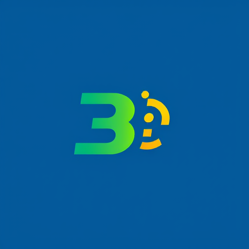 AI Design for all in delivery system start with B letter with symbolism meaning with the color combination of bright green, ddeep blue, and sunny yellow