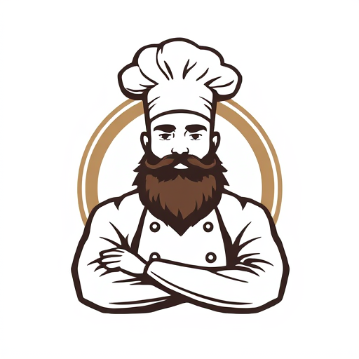 AI Design for Man beard with uniform chef
