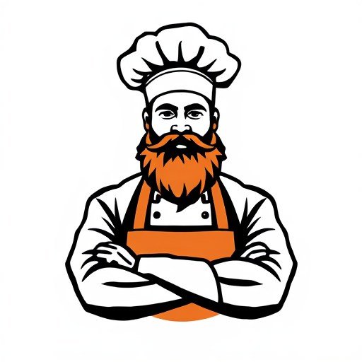 AI Design for Man beard with uniform chef