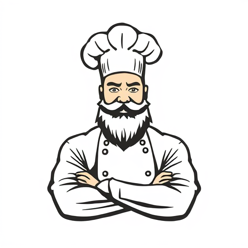 AI Design for Man beard with uniform chef