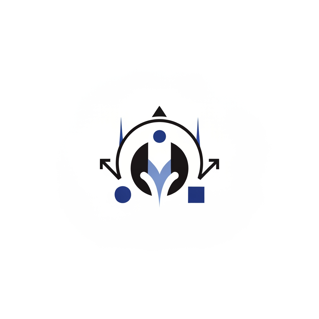 Create a minimalist and modern logo for a Discord server focused on self-improvement and personal development.
The design should be clean, simple, and powerful, using a black and deep blue color palette.
Style should feel competitive, disciplined, and high-performance (inspired by elite mindset and growth).
Include subtle symbolic elements like an upward arrow, abstract human figure, or geometric shapes representing progress, strength, and evolution.
Avoid clutter — keep it very minimal, sharp, and visually striking.
The logo should be easily recognizable even at small sizes (Discord icon format).
Use strong contrast, smooth lines, and a slightly futuristic aesthetic.