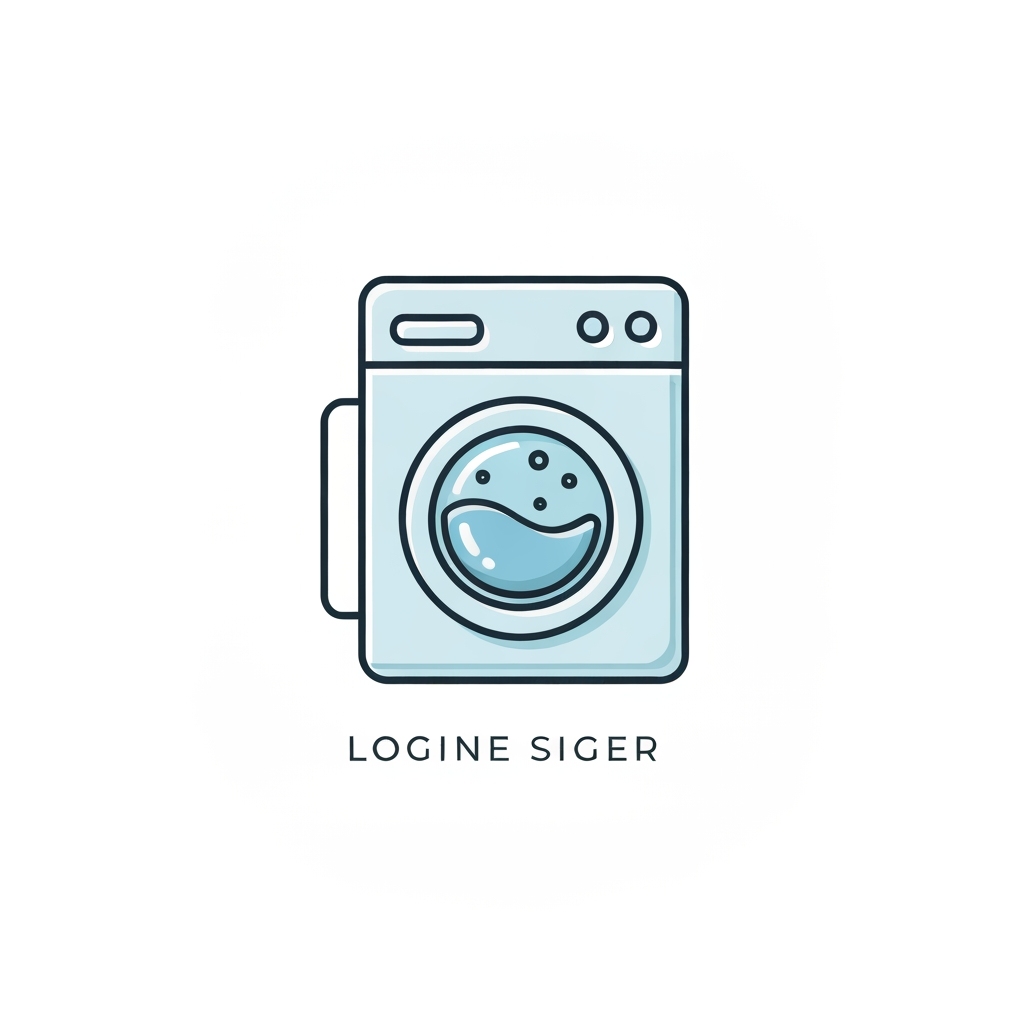 AI Design for washingmachine of logo icone