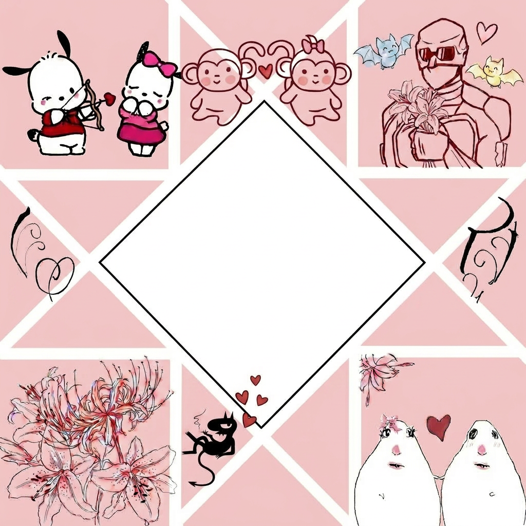 Vale, ahora quiero que de la imagen quites las letras que dicen " do it " abajo en el medio y sean corazones, y que todo el fondo tenga el mismo color