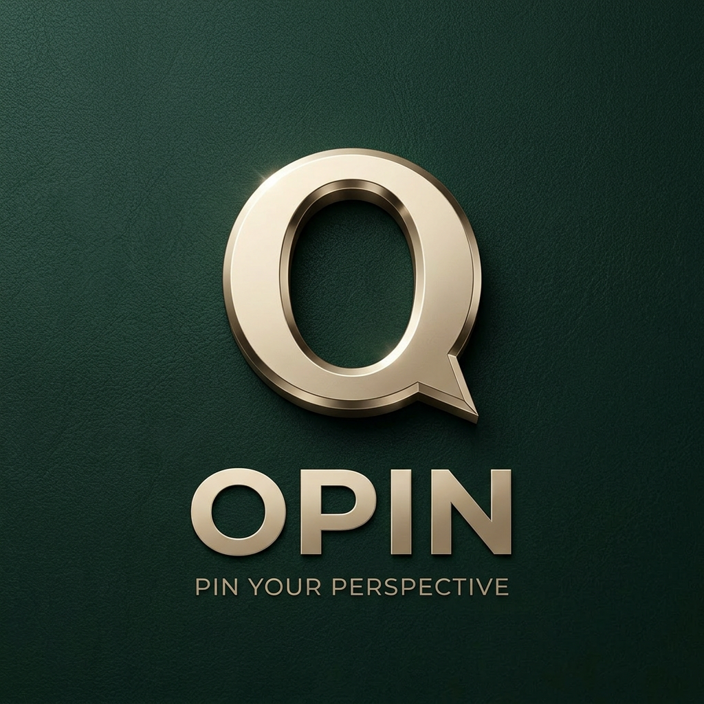 Design for me a logo of my app, Opin . Improvement on this to sound good and sophisticated and command respect.