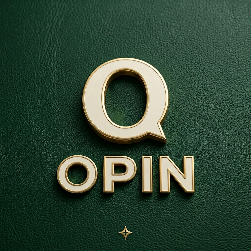 Design for me a logo of my app, Opin . Improvement on this to sound good and sophisticated and command respect.