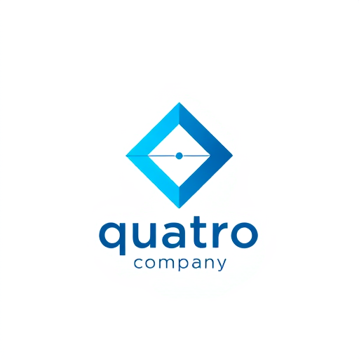AI Design for make it like there is a symbol of 4 and add the name "quatro company" below the symbol