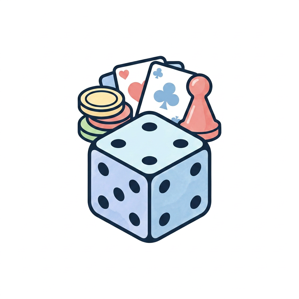 AI Design for Создай очень простую и понятную картинку-символ 🎲 Indoor Games детей и взрослых с аутизмом. Без каких либо добавлений вокруг символа. Символ должен передавать одно действие, предмет или эмоцию без лишних деталей и фона. Сделай белый фон. Сделай этот символ - 🎲 Indoor Games на основе примера.
Требования:
Минималистичный стиль.
Используй легкие цвета.
Один символ на картинку.
Высокий контраст.
Без текста и подписей.
Чёткие контуры и простые формы.
Дружелюбный, спокойный визуальный стиль.
Размер и композиция одинаковы для всех символов.
