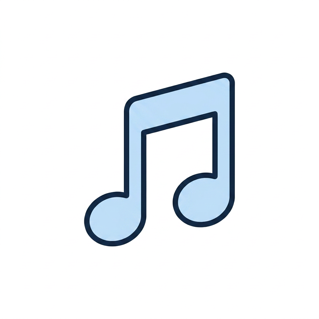 AI Design for Создай очень простую и понятную картинку-символ 🎵 Music для детей и взрослых с аутизмом. Без каких либо добавлений вокруг символа. Символ должен передавать одно действие, предмет или эмоцию без лишних деталей и фона. Сделай белый фон. Сделай этот символ - 🎵 на основе примера.
Требования:
Минималистичный стиль.
Используй легкие цвета.
Один символ на картинку.
Высокий контраст.
Без текста и подписей.
Чёткие контуры и простые формы.
Дружелюбный, спокойный визуальный стиль.
Размер и композиция одинаковы для всех символов.