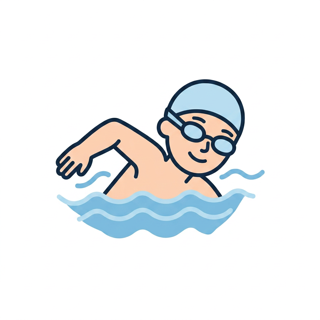 AI Design for Создай очень простую и понятную картинку-символ 🏊♂️ Swimmingдля детей и взрослых с аутизмом. Без каких либо добавлений вокруг символа. Символ должен передавать одно действие, предмет или эмоцию без лишних деталей и фона. Сделай белый фон. Сделай этот символ - 🏊♂️ Swimming на основе примера.
Требования:
Минималистичный стиль.
Используй легкие цвета.
Один символ на картинку.
Высокий контраст.
Без текста и подписей.
Чёткие контуры и простые формы.
Дружелюбный, спокойный визуальный стиль.
Размер и композиция одинаковы для всех символов.