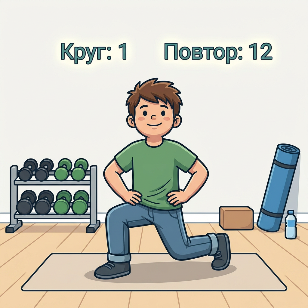 AI Design for сделай картинку "Sport exercises" на основе этого фото без надписей