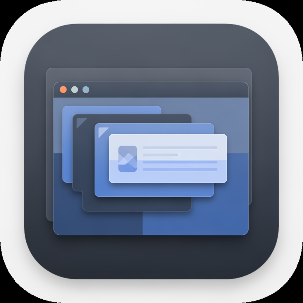 AI Design for # DevDock — Native macOS App Icon

Design a timeless, native macOS application icon for **DevDock**, a professional developer workspace built exclusively for macOS.

The icon should feel like it could have been designed by Apple's Human Interface Design team.

## Design Direction

This is **NOT** an AI application.

This is **NOT** a futuristic startup.

This is **NOT** a cyberpunk product.

This is **NOT** a glowing neon concept.

The icon should feel calm, professional, trustworthy, and native to macOS.

The overall impression should be:

* Native
* Clean
* Professional
* Minimal
* Functional
* Timeless
* macOS-first

Someone seeing the icon should immediately think:

> "This looks like a serious macOS developer application."

---

## Core Concept

Represent the idea of a **developer's workspace**.

The icon should revolve around a clean macOS-style application window or workspace.

Inside the workspace, subtly suggest organization and development through layout, panels, or editor-inspired structure.

Avoid making code symbols the hero.

The concept is **workspace**, not **coding**.

---

## Visual Language

Use visual inspiration from Apple's own macOS applications.

Rounded-square app icon.

Balanced composition.

Simple geometry.

Subtle depth.

Soft shadows.

Natural lighting.

No exaggerated effects.

No glossy plastic look.

No excessive gradients.

No glassmorphism.

No holographic effects.

---

## Color Palette

Use restrained macOS-inspired colors.

Examples:

* Slate Blue
* Deep Gray
* Soft Blue
* Graphite
* White
* Muted Navy

Use only one subtle accent color if needed.

The icon should look equally comfortable in Light Mode and Dark Mode.

Avoid:

* Neon colors
* Rainbow gradients
* Bright purple
* Electric cyan
* Oversaturated blues
* Metallic chrome effects

---

## Materials

Use materials similar to Apple's system icons.

Soft matte surfaces.

Subtle layered depth.

Clean edges.

No excessive reflections.

No glowing outlines.

---

## Do NOT Include

* AI sparkles
* Robot heads
* Chat bubbles
* Circuit boards
* Brain graphics
* Futuristic interfaces
* Sci-fi lighting
* Giant </> symbols
* Terminal windows as the primary focus
* Letter D
* Text
* Logos
* Watermarks

---

## Personality

The icon should communicate:

* Developer workspace
* Organization
* Productivity
* Focus
* Reliability
* macOS craftsmanship

It should feel like software that developers will use every day for years.

---

## Inspiration

Take inspiration from the design philosophy of:

* Xcode
* Console
* Finder
* Activity Monitor
* Script Editor
* TextEdit
* Shortcuts

Match their level of restraint, simplicity, and timelessness—without copying any existing icon.

---

## Final Goal

Create a premium, understated macOS application icon that perfectly matches a native SwiftUI desktop application.

The icon should never feel trendy or futuristic.

It should feel like it naturally belongs in the macOS Dock and remain visually relevant for many years.