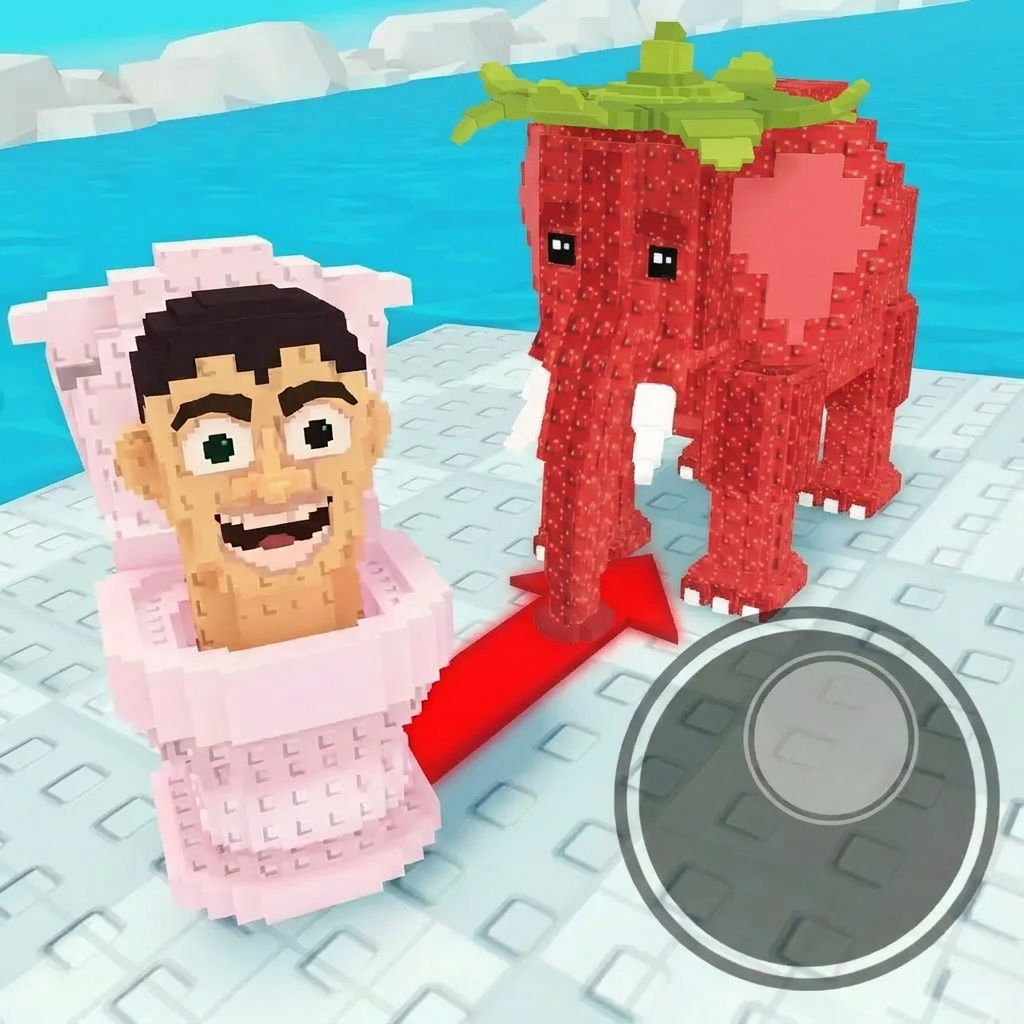 AI Design for completely replace the green/black guy with this character dont leave left over particles/parts from the green/black guy with this elephant: