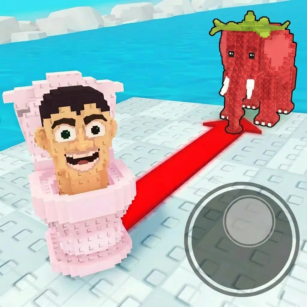 AI Design for completely replace the green/black guy with this character dont leave left over particles/parts from the green/black guy with this elephant: