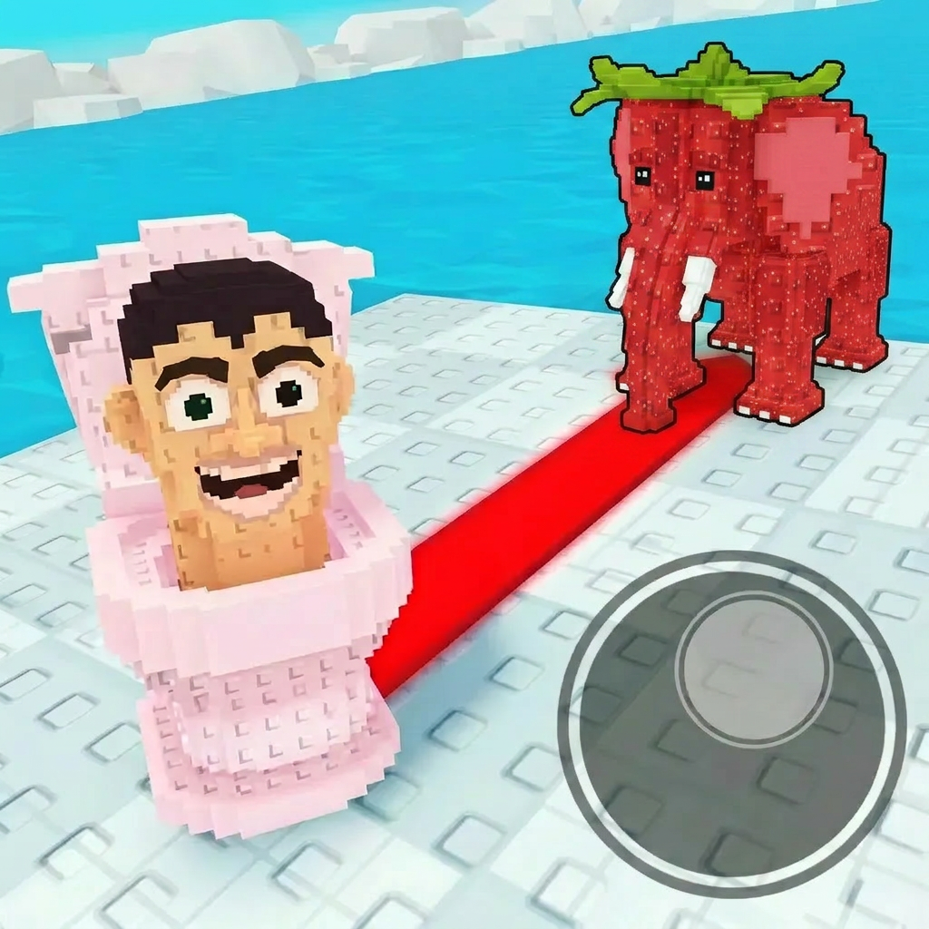 AI Design for completely replace the green/black guy with this character dont leave left over particles/parts from the green/black guy with this elephant: