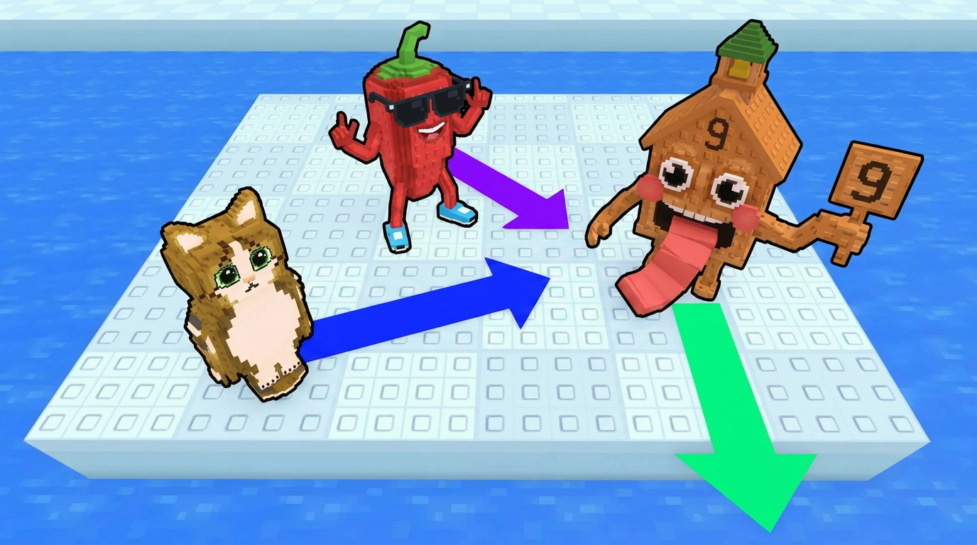 AI Design for make the arrow colors more vibrant and colorful increase the ctr by improving contrast DO NOT ADD ANY TEXT dont make the arrows multicolor keep it simpler dont make the lighting look hyper hd just upscale it to 1080p