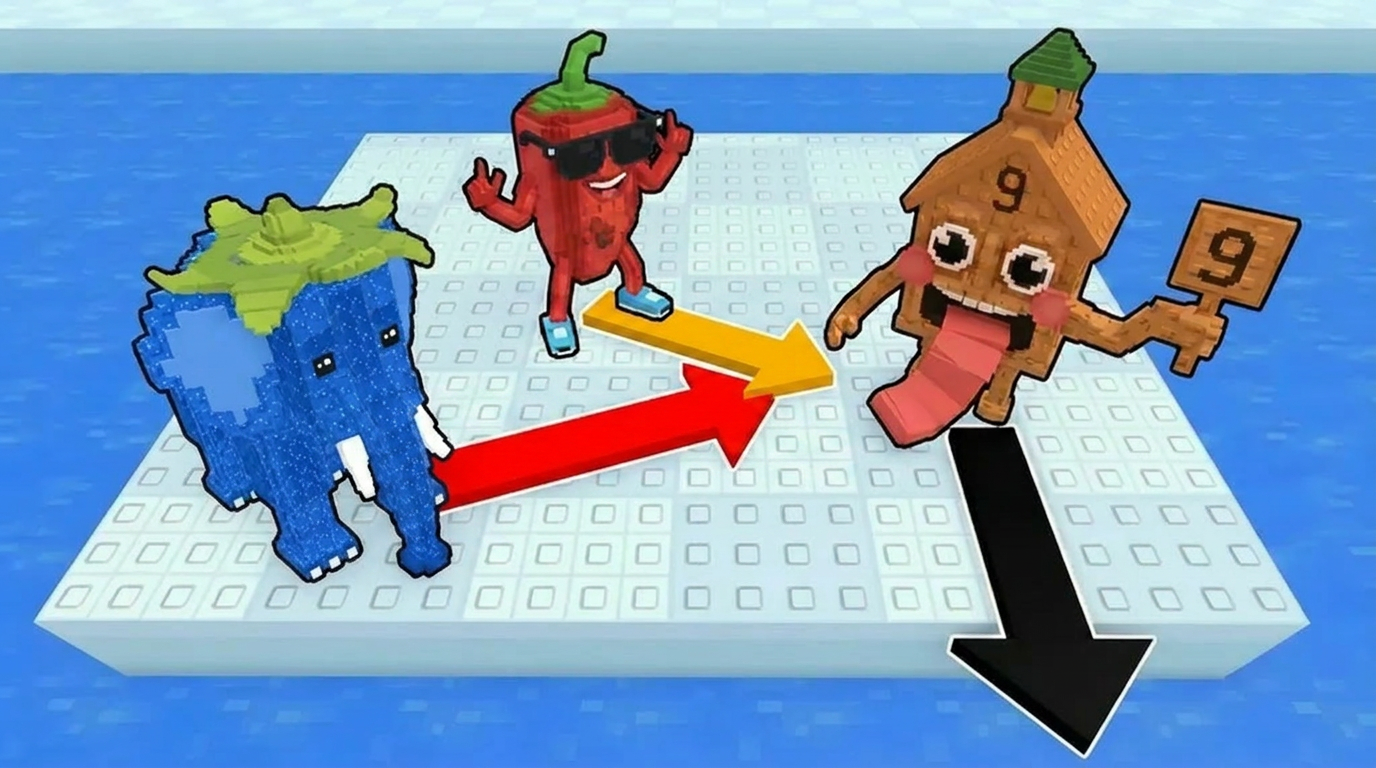 AI Design for make the arrow for the elephant red and move the chilli backwards a little and dont make the chillis arrow go into its chest it should be on the ground just like everyone elses