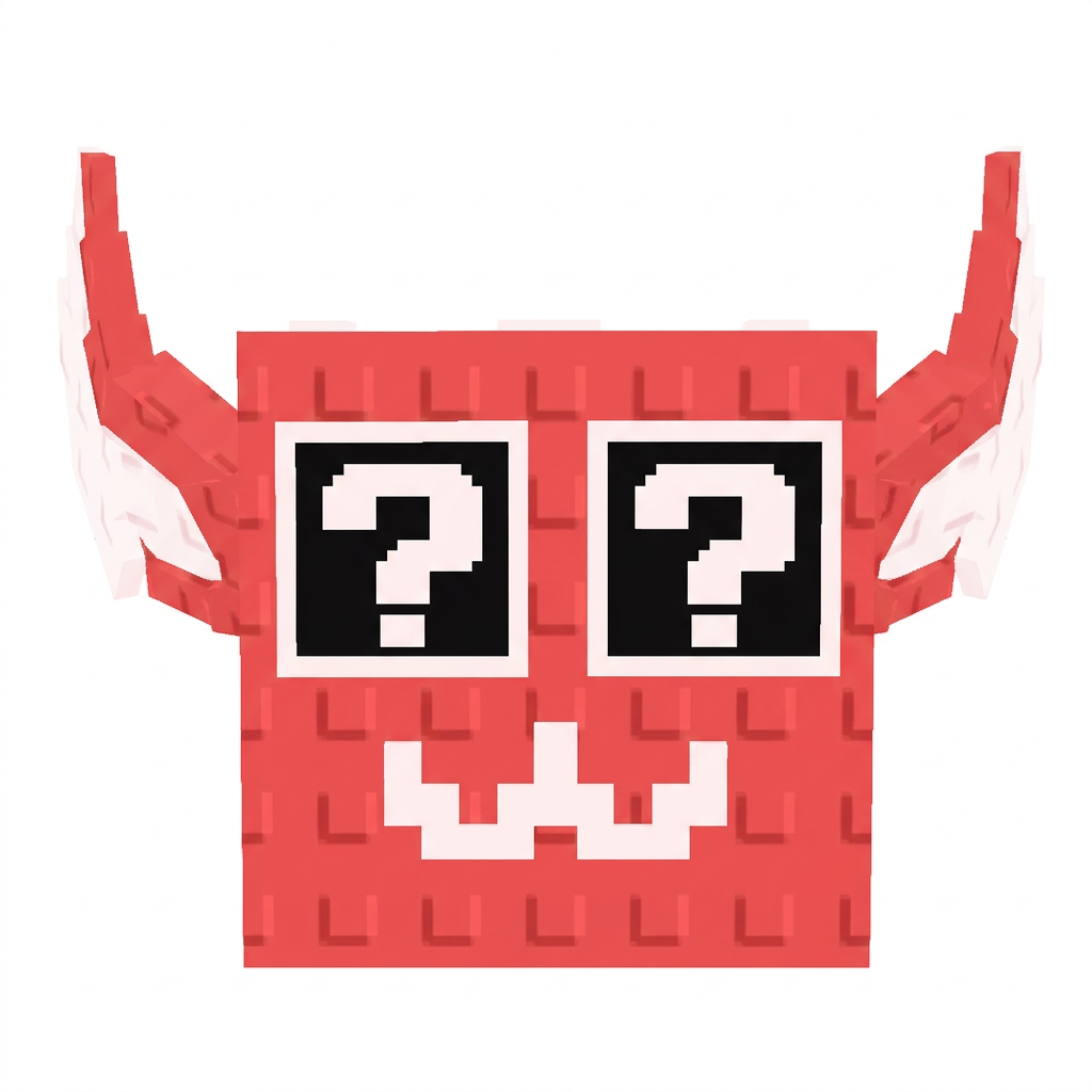 make this lucky block face forward DO NOT TOUCH THE OUTLINE THICKNESS DO NOT CHANGE ANYTHING ELSE