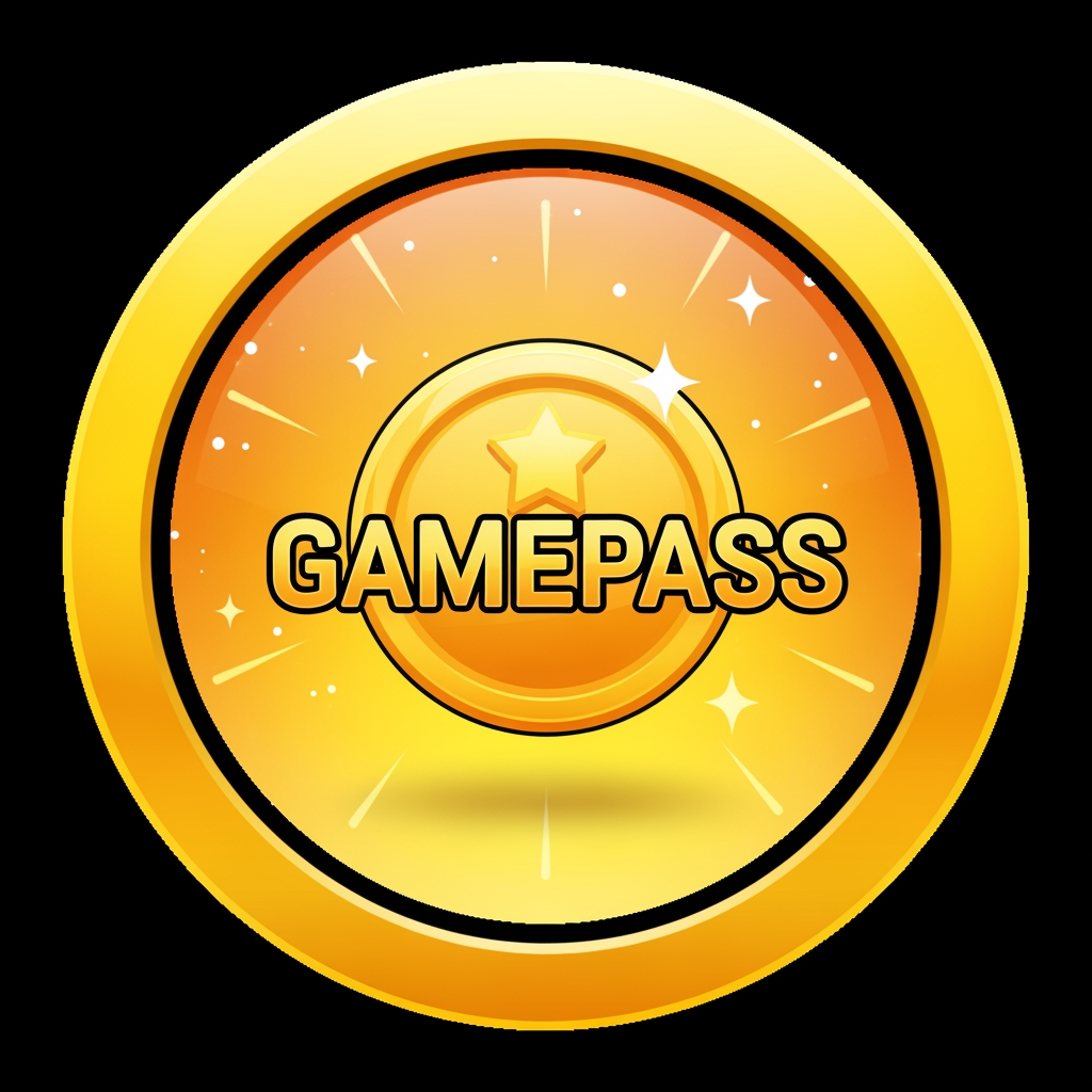 Create a custom circular-themed background for this Roblox gamepass icon. Do not change the main icon, object, character, colors, or shape. Only redesign the background behind it.

The goal is to make the icon feel like part of a unified gamepass set, not a random one-off icon. Use a clear shared visual theme that could be reused across every gamepass in the shop.

Theme direction:
Use a bold circular badge style with a cartoonish Roblox look. The background should have a consistent frame, rim, glow, shadow, and subtle decorative pattern that can work behind different gamepass icons. Think of a clean premium shop icon set where every pass has the same recognizable background system, but the center object changes.

The background should include:

A strong circular badge frame
A simple inner gradient or glow
Subtle cartoon shapes, sparkles, rays, dots, or pattern details
Depth through soft shadows and highlights
A reusable visual identity across all gamepasses

Avoid:

Plain flat colors
Generic blurry gradients
Random effects that only fit this one icon
Changing the original icon
Adding text
Making the background too busy

Keep it clean, bold, readable, and recognizable at small Roblox marketplace icon size.