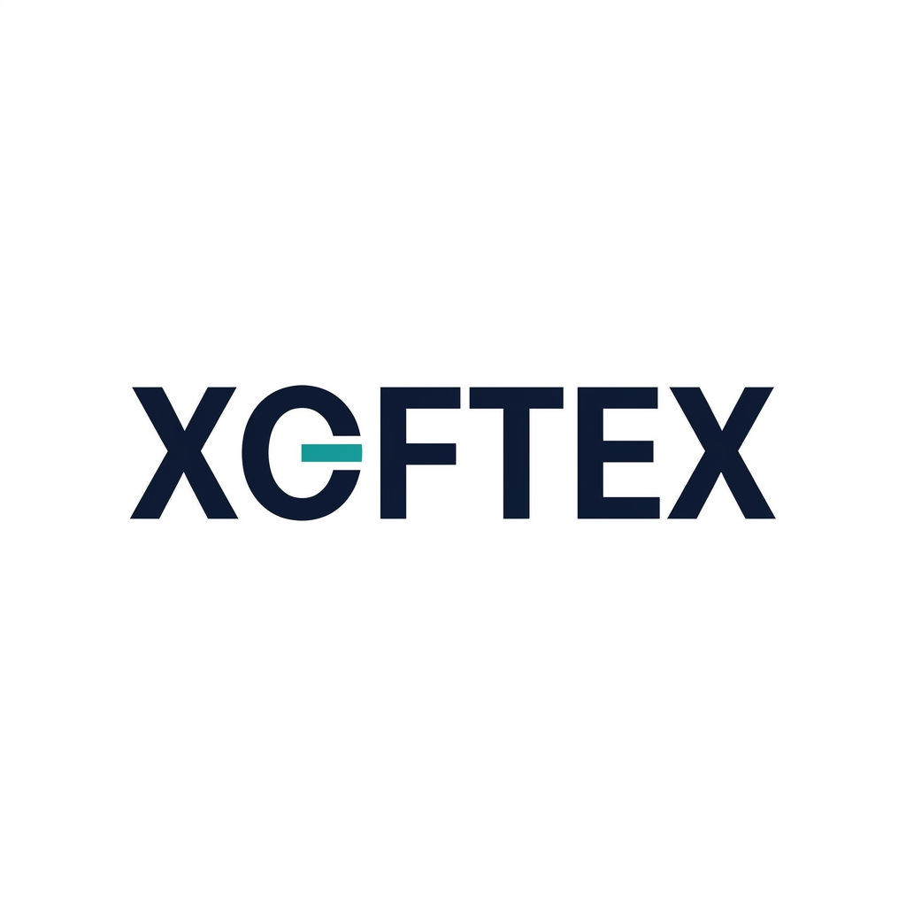AI Design for Design a simple, premium corporate logo for XOFTEX, a modern technology and software company. Focus primarily on the XOFTEX wordmark, not a separate icon. Use a clean modern geometric sans-serif typeface and create one subtle custom modification to a single letter, preferably the O, F or X, to make the wordmark distinctive and ownable. The modification should subtly suggest technology and precision without using obvious AI symbols. Flat vector logo, black or deep navy wordmark with one restrained teal accent, white background, professional enterprise technology branding, minimal, timeless, highly legible, no gradients, no 3D, no shadows, no circuit board, no brain, no robot, no globe.
